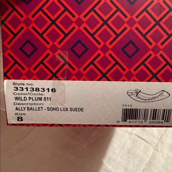 Tory Burch Purple Flats with Gold Accent - Picture 4 of 4